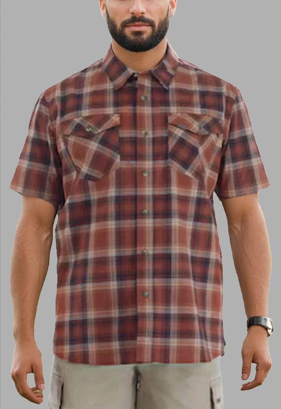 Summit Plaid SS — Stone