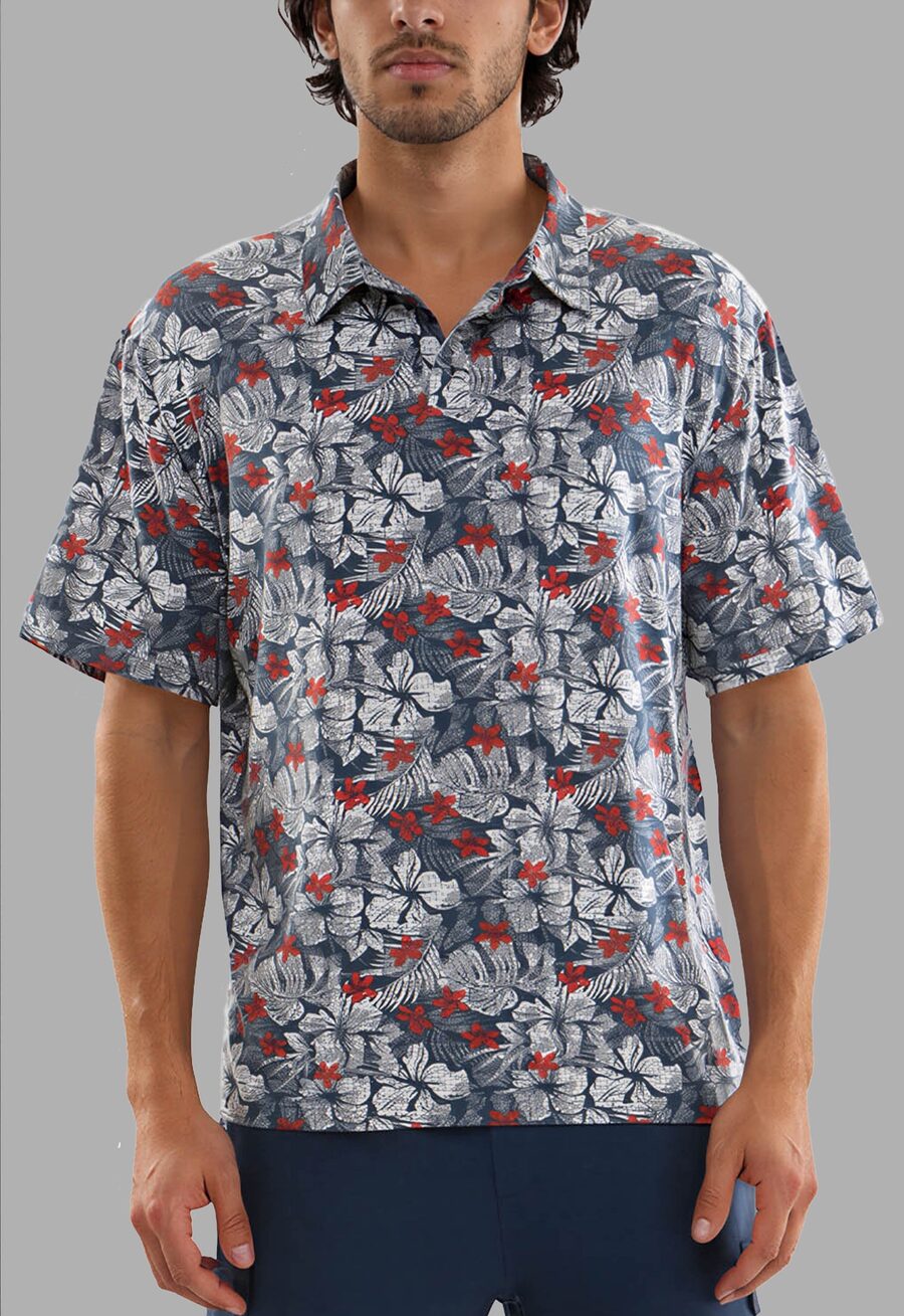 Hibiscus Polo — Navy