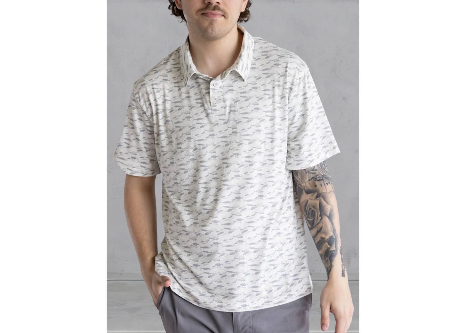 Camo School Polo — Stalagtite